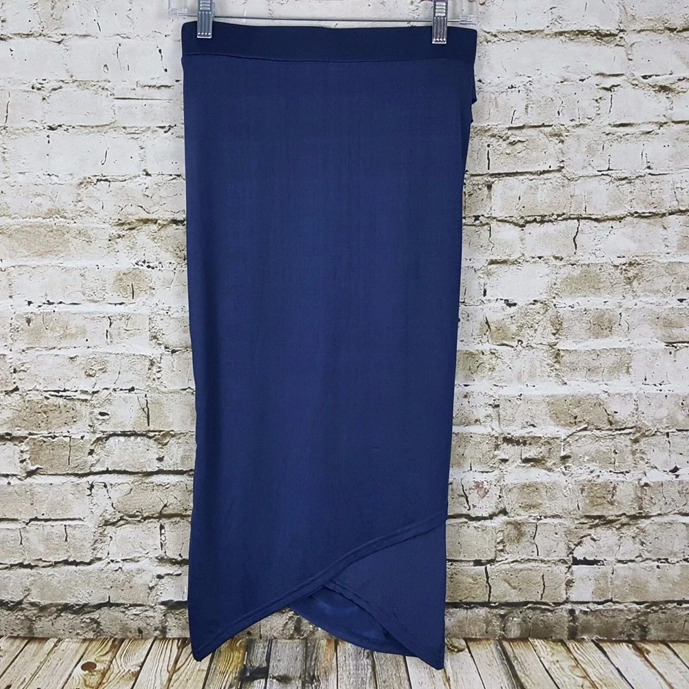Sugar Lips Persephone Skirt Women's‎ Size S Navy Blue Kittsona Career Casual New